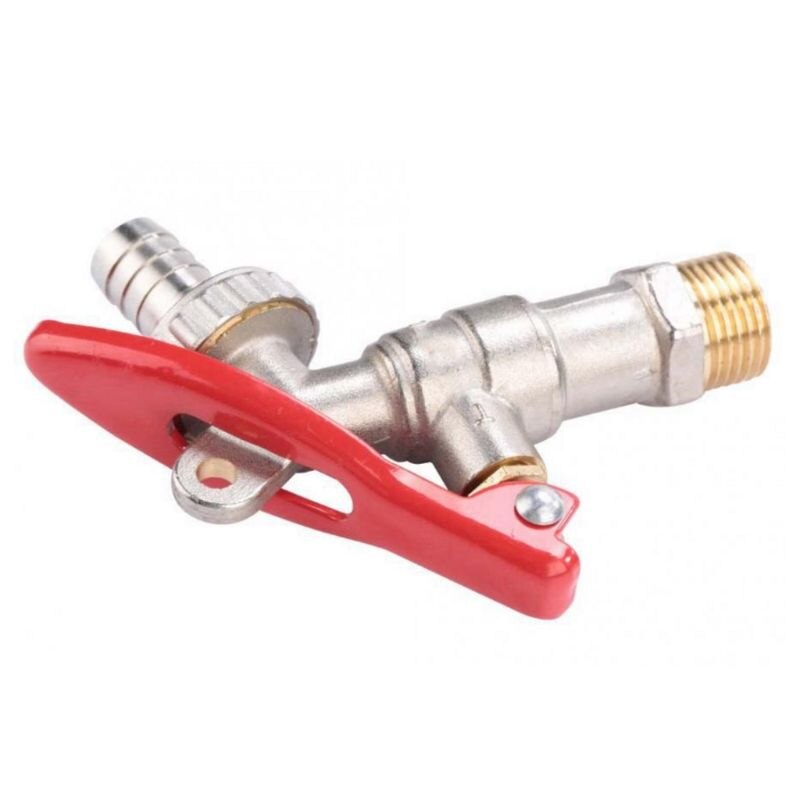 1/2'' Brass Thread Water Tap Lockable Washing Machine Faucet Pipe Connector