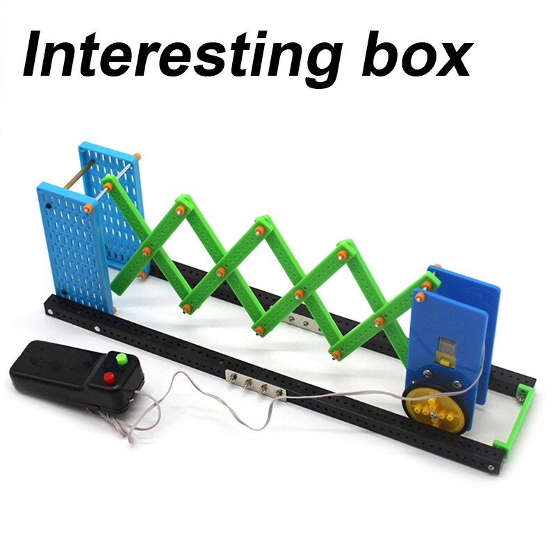 Electric retractable door electric remote control technology small invention toy manual class work supplies DIY