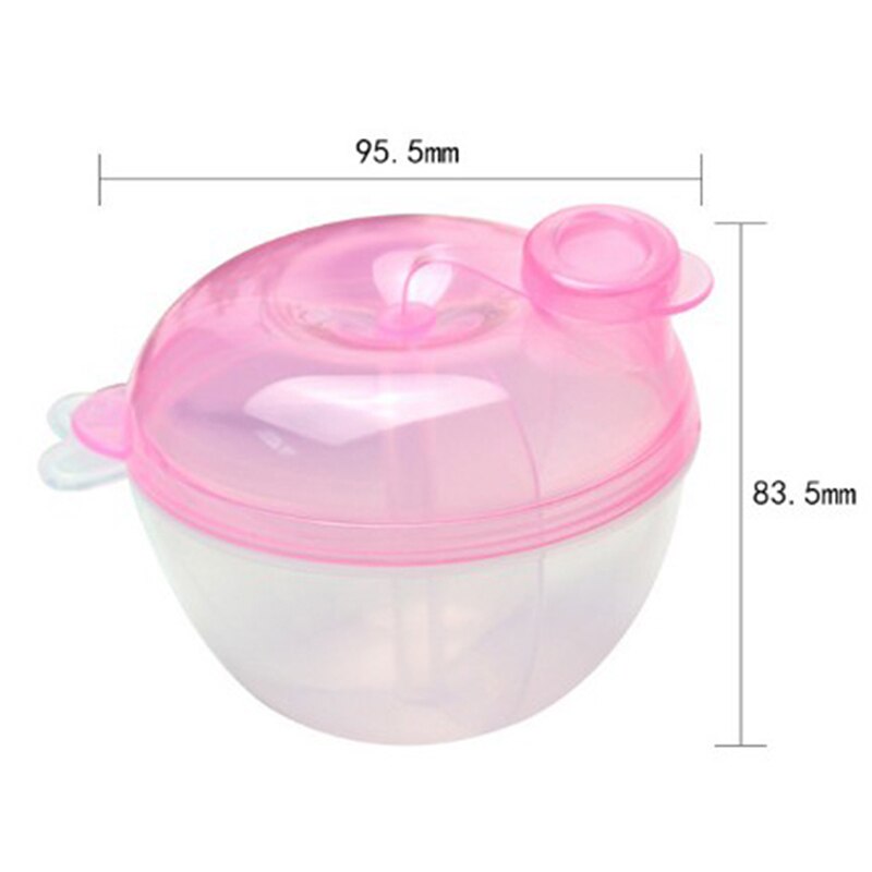 Three Lattices Milk Container Baby Turn Milk Powder Storage Compartment Rotating Storage Box Portable Milk Powder Box