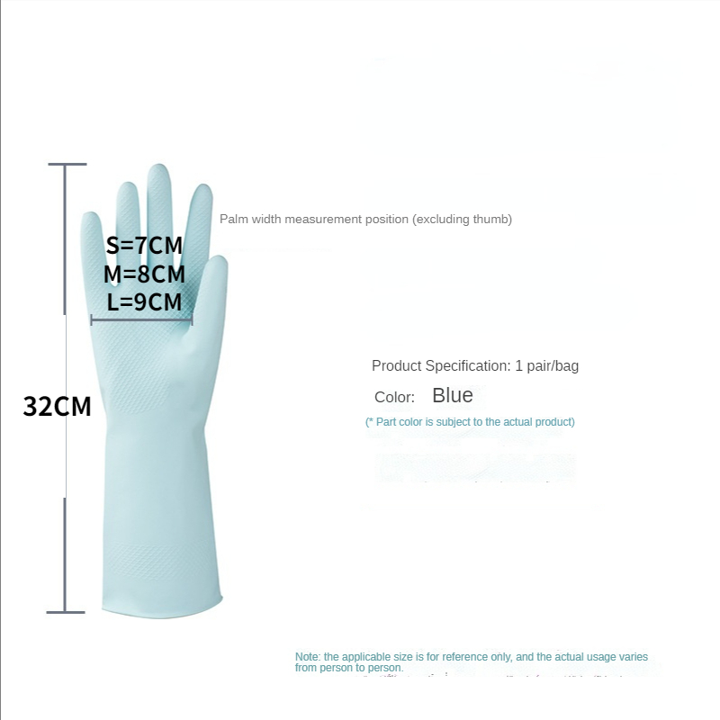 Household Washing Dishes Household Cleaning Laundry Gloves To Protect Hands Natural Latex Durable Velvet Gloves Gloves Kitchen