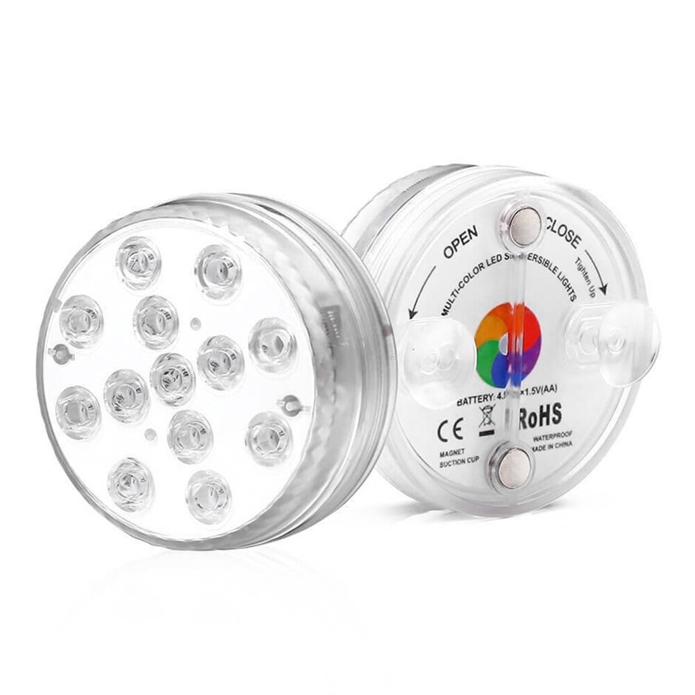 13 LED Remote Control Submersible Light IP68 Waterproof Battery Operated Lamp Multi Color Submersible LED Underwater Light