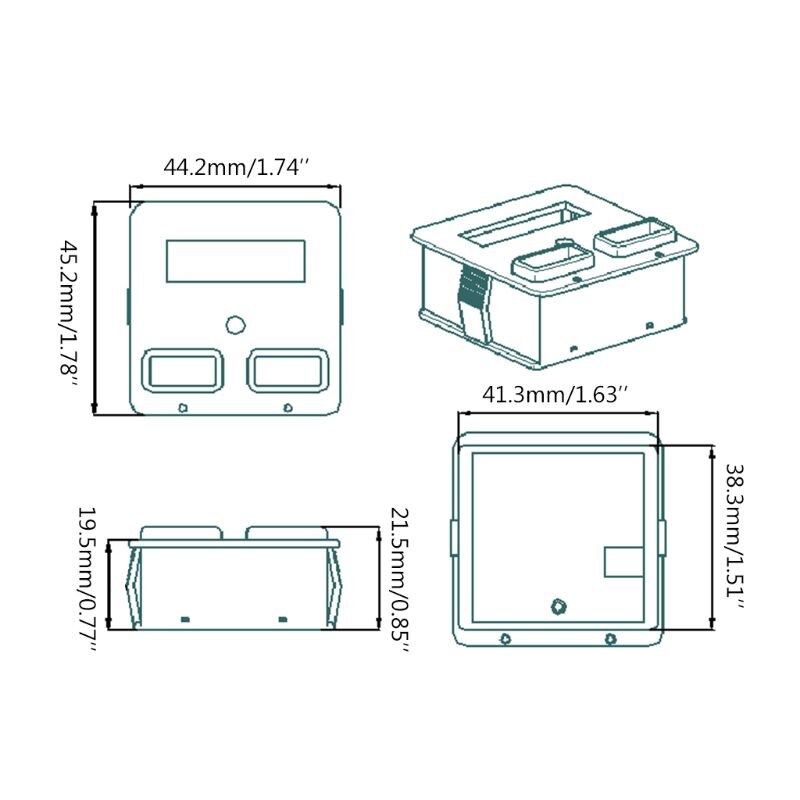 Universal 12V 24V Battery Capacity Indicator Waterproof Module with USB &amp; Switch