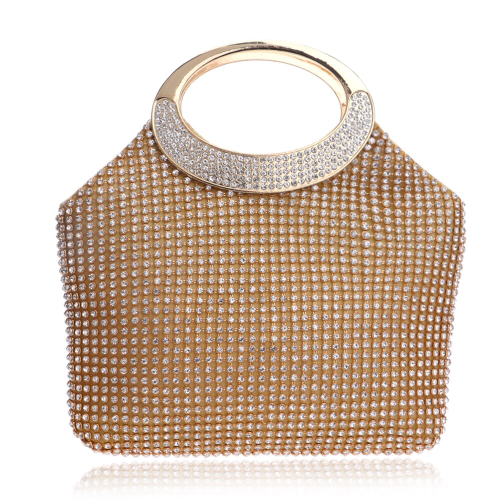 SEKUSA Full Rhinestones Evening Bag Day Clutch Crystal Chain Soft Chain Shoulder Messenger Wedding Purse Bag For Wedding Party