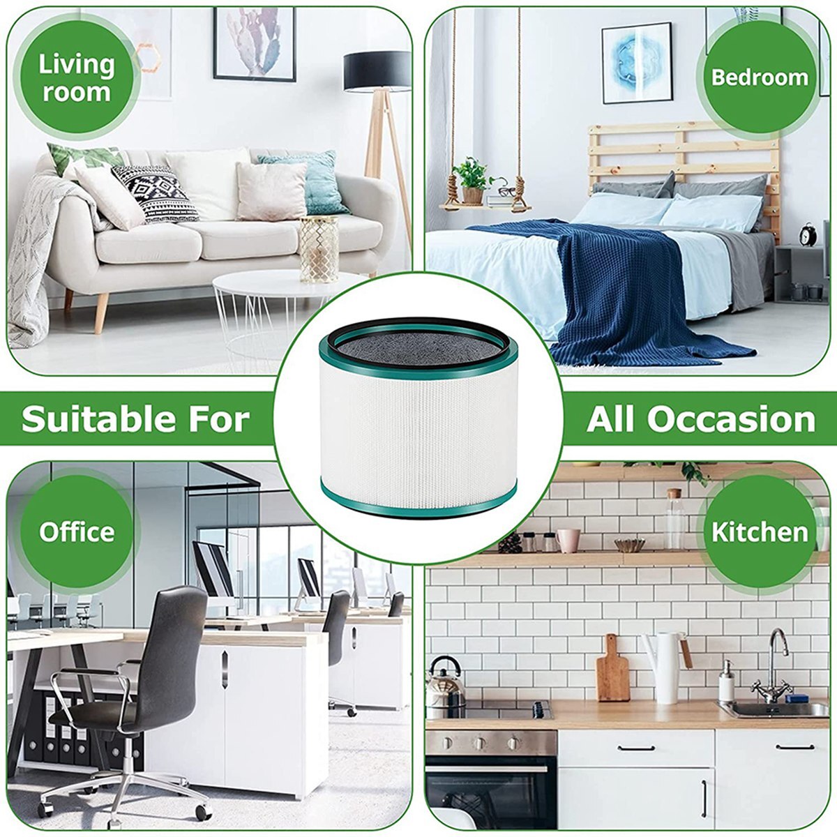 2 Stuks Hepa Vervanging Filter Voor Dyson Pure + Cool Link HP00/HP01/HP02/DP01/DP02/DP03 Luchtreiniger. Deel 968125-03
