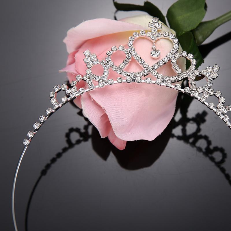 Girls Crystal Tiara Hairband Kids Girls Bridal Princess Prom Crown Party baby accessories Princess Prom Crown Headbands: D