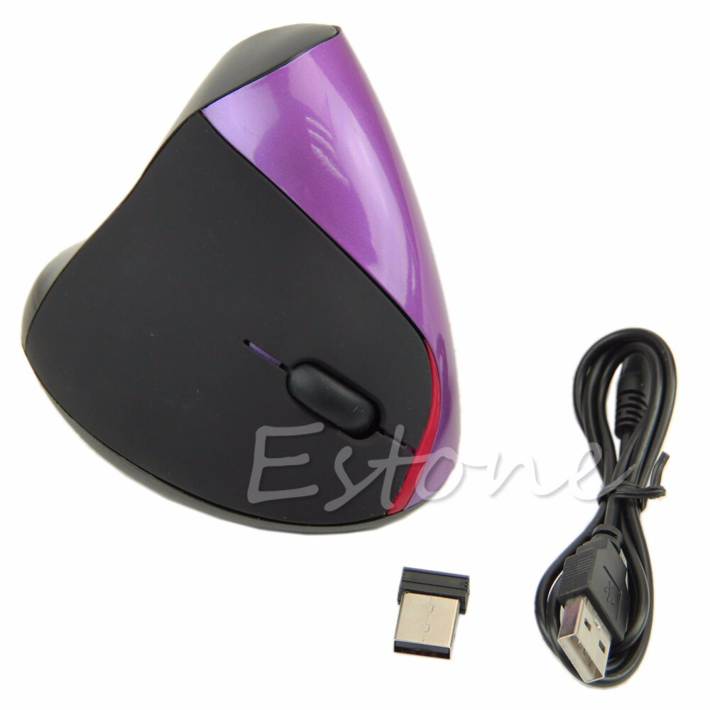 P Rechargeable Wireless Mouse Ergonomic Optical Mouse 1600 DPI Wireless USB Vertical for Computer PC