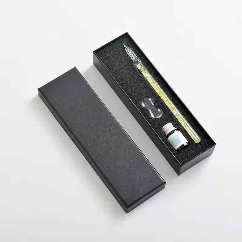 Quicksand Gradient Colour Glass Dip Pen 16 Style Student Stationery School Supplies Writing Printing Fountain Pen School: 9