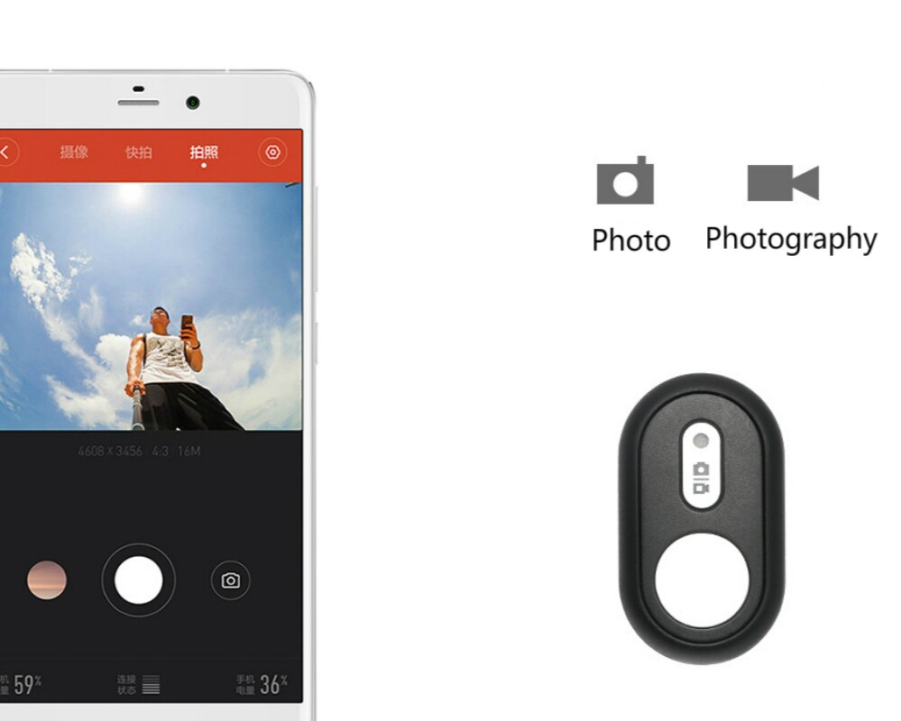 Camera Draadloze Bluetooth Afstandsbediening Ontspanknop Voor Xiaomi Yi Xiaoyi 1 2 4K Lite Sport Actie Camera