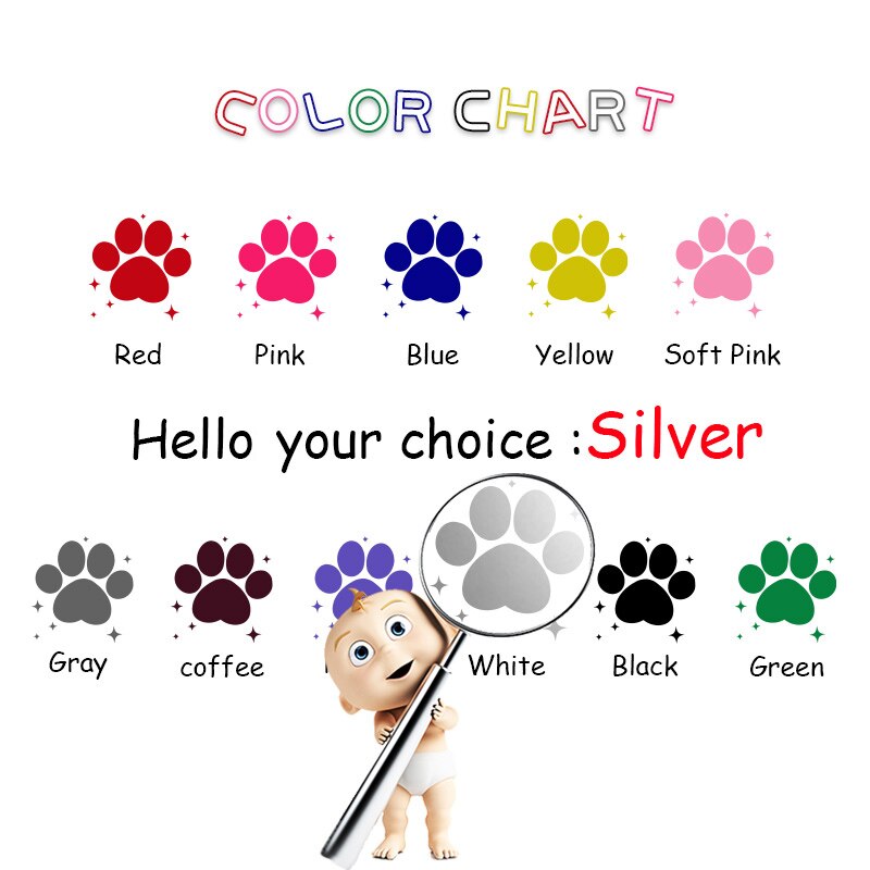 Cartoon cat Vinyl Decals Wall Stickers Stick Pattern Mural Art Wall Stickers Waterproof Wallpaper: Silver