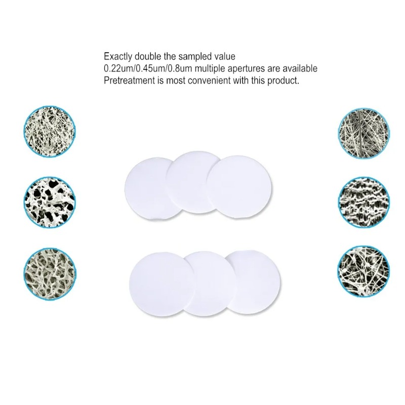 Microporeuze Filter Membraan MOBIELE 47mm/50mm/60mm/70mm Hydrofiele Ultrafiltratie Cellulose Micro Membraan filter 50 PCS/PK