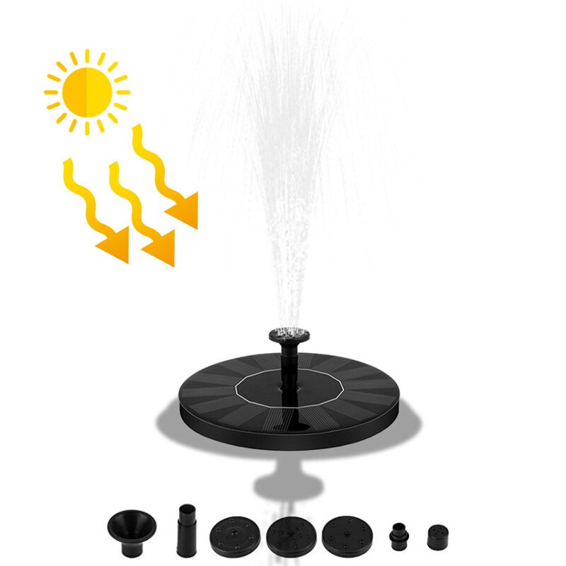 Solar Fountain Pump, 1.4W Free Standing Floating Solar Bird Bath Water Pumps for Garden, Patio, Pond, Pool and Outdoor