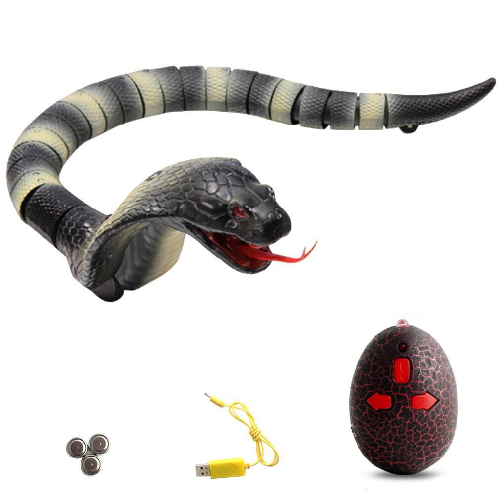 Rc Snake Naja Cobra Viper Afstandsbediening Robot Dier Speelgoed Met Usb Kabel Grappige Angstaanjagende Verjaardag Kids: rattlesnake
