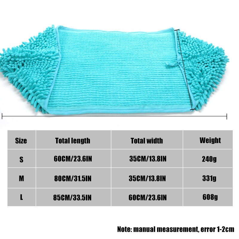 1pcs Soft Water Absorption Bath Towel Pet Dog Cat Cleaning Massage Grooming Quick-drying Multipurpose Cleaning Tool Supplies