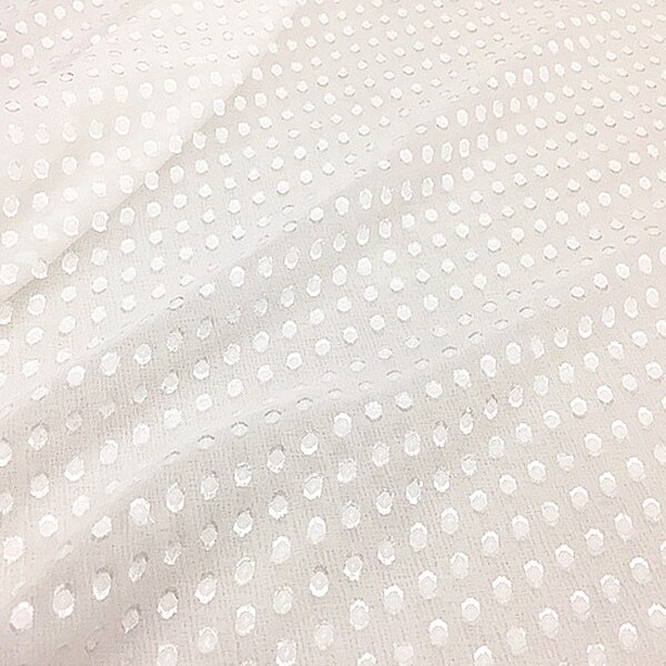 Tela de seda de de lunares blanco georgette gasa de seda de fondo tela de seda, SCG596