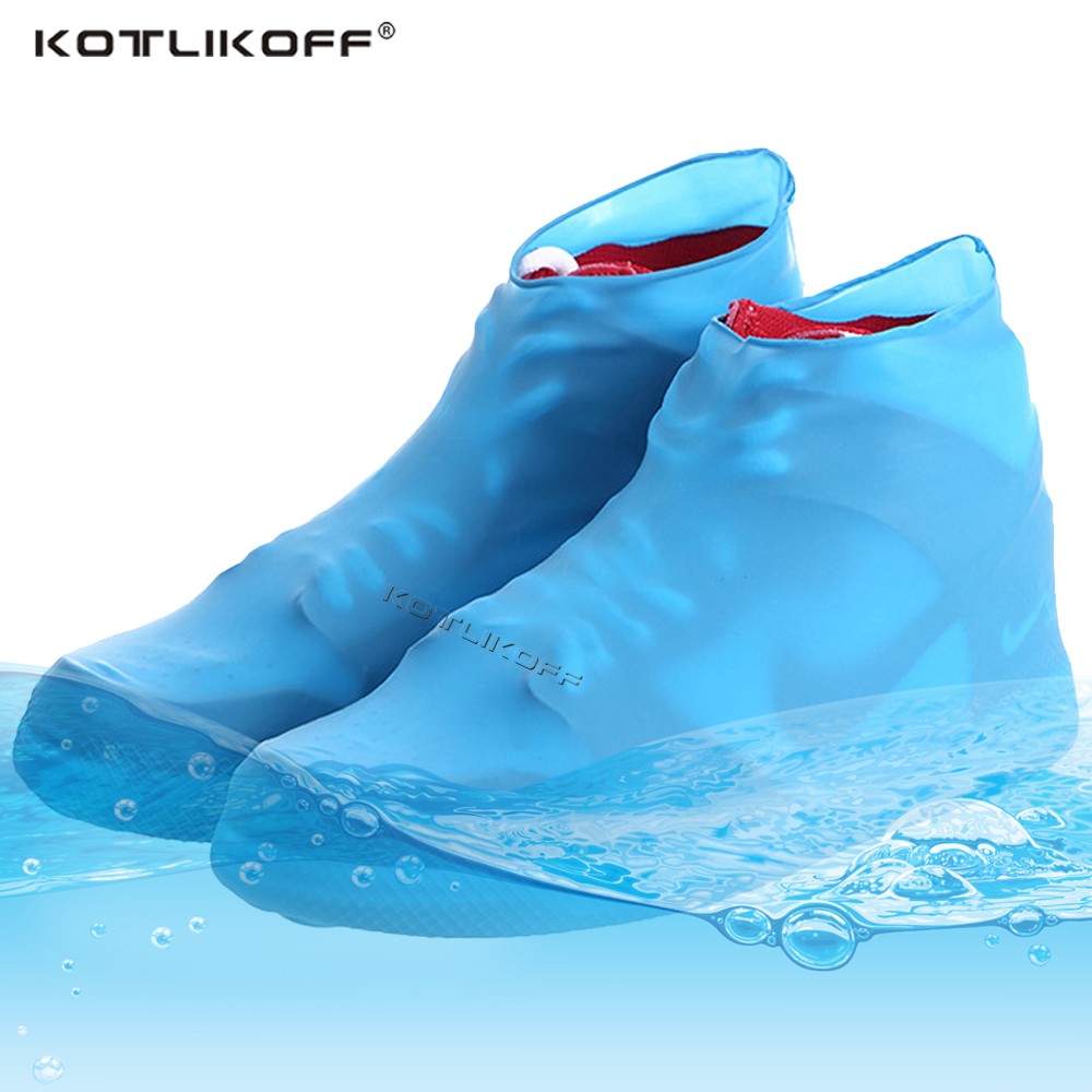 Wiederverwendbare Latex Wasserdicht Regen Schuhe Abdeckungen Unterhose-beständig Gummi Verdicken Regen Stiefel Überschuhe Anti-Unterhose Stiefel Schutz Abdeckungen