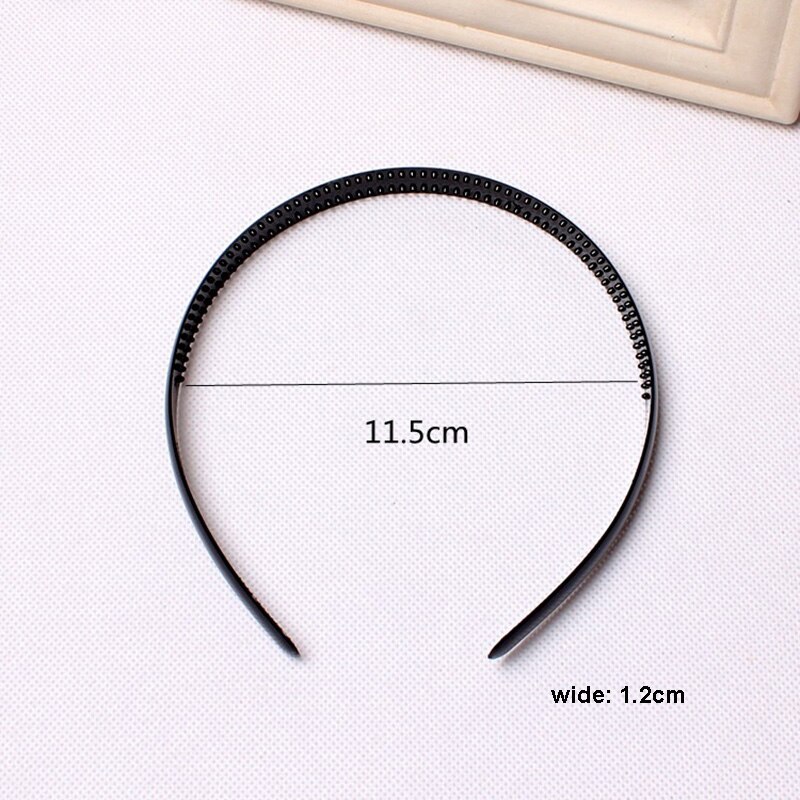 Plain Children Plastic Hair Band Black Teeth Kids Headbands Headwear Girls Hair DIY Tool Accessories Size Wide 1.2 Cm