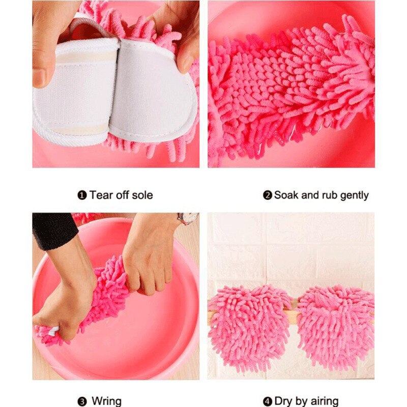 Chanclas para limpieza de suelo, accesorio para limpiar el pie, mopa, zapatos, herramienta de limpieza, 1 par