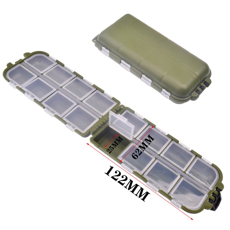 10 rum mini opbevaringsboks fiskegrej boks fiske agn ske krog agn boks gadget box pesca fiske tilbehør