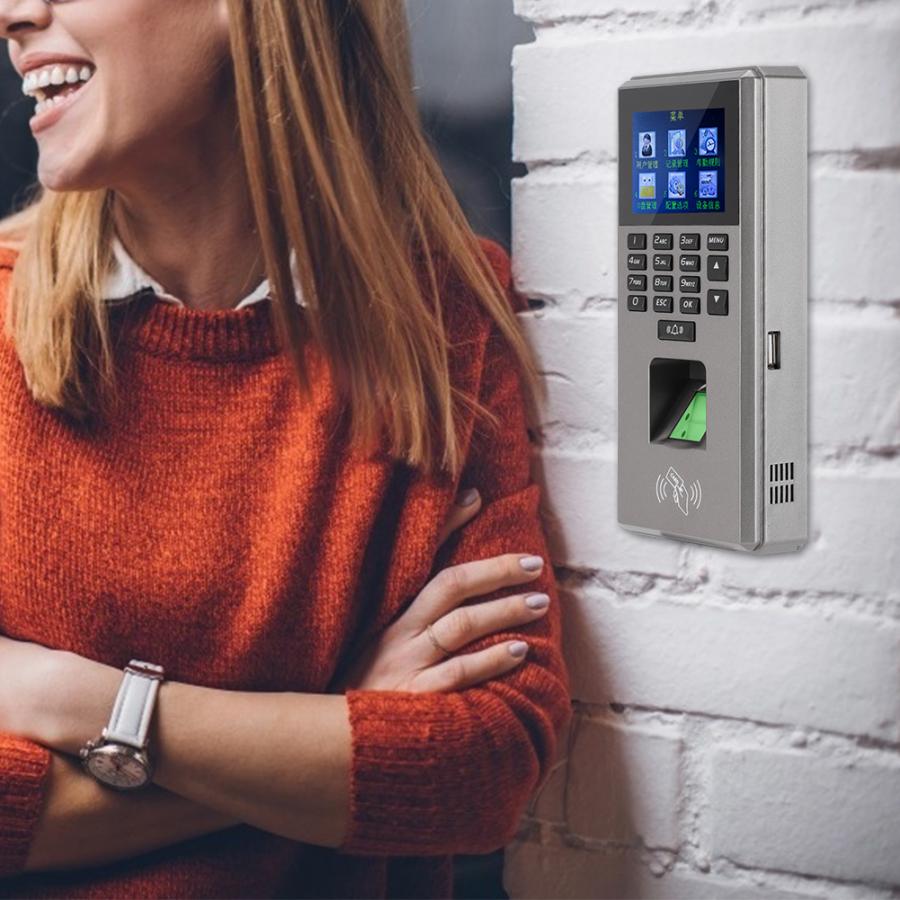 2.4in TFT Time Attendance Machine Fingerprint Card Password Door Access Control System Time Attendance