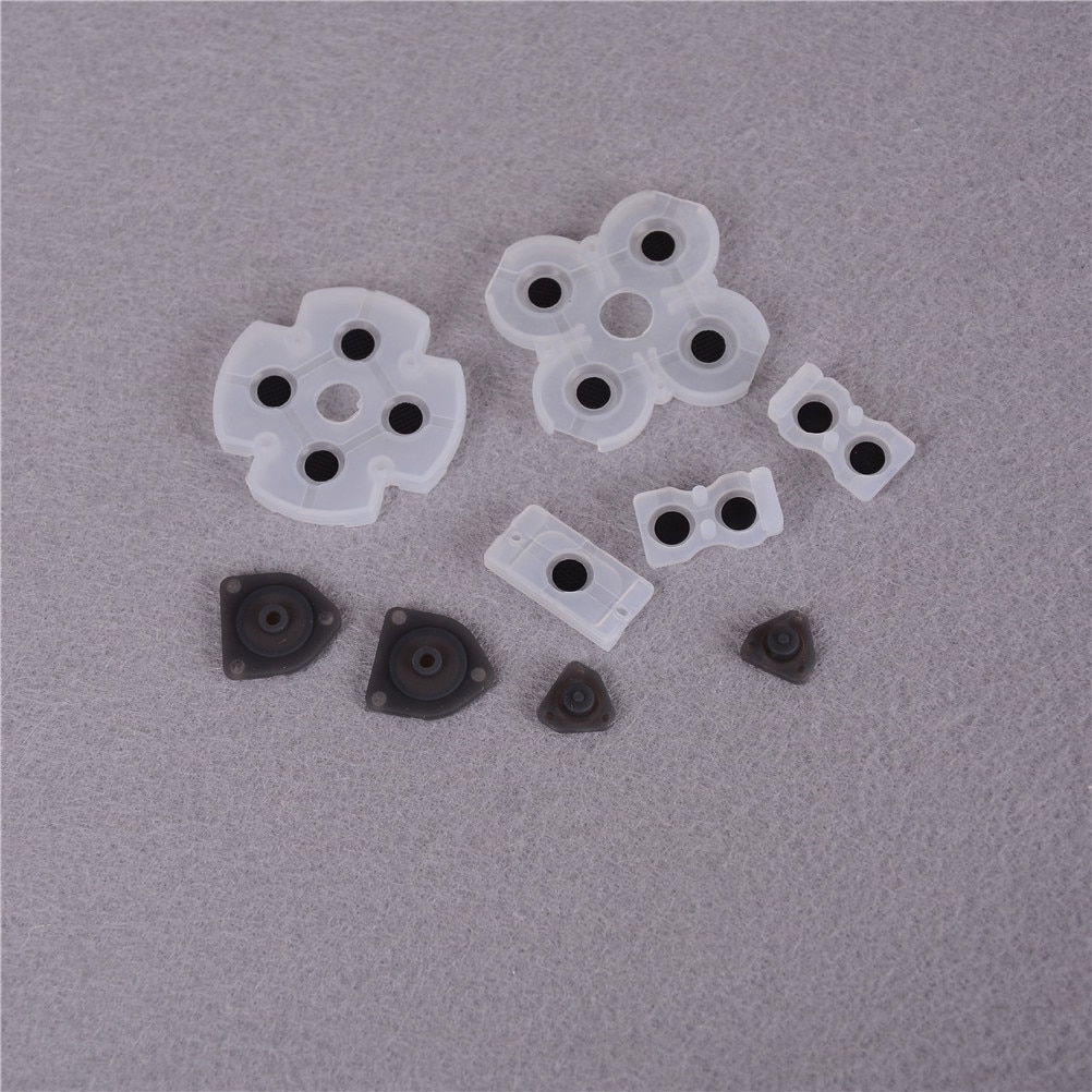 9 stuks/set siliconen knop pads siliconen rubber geleidende pads - voor  ps4 controller reparatie onderdelen