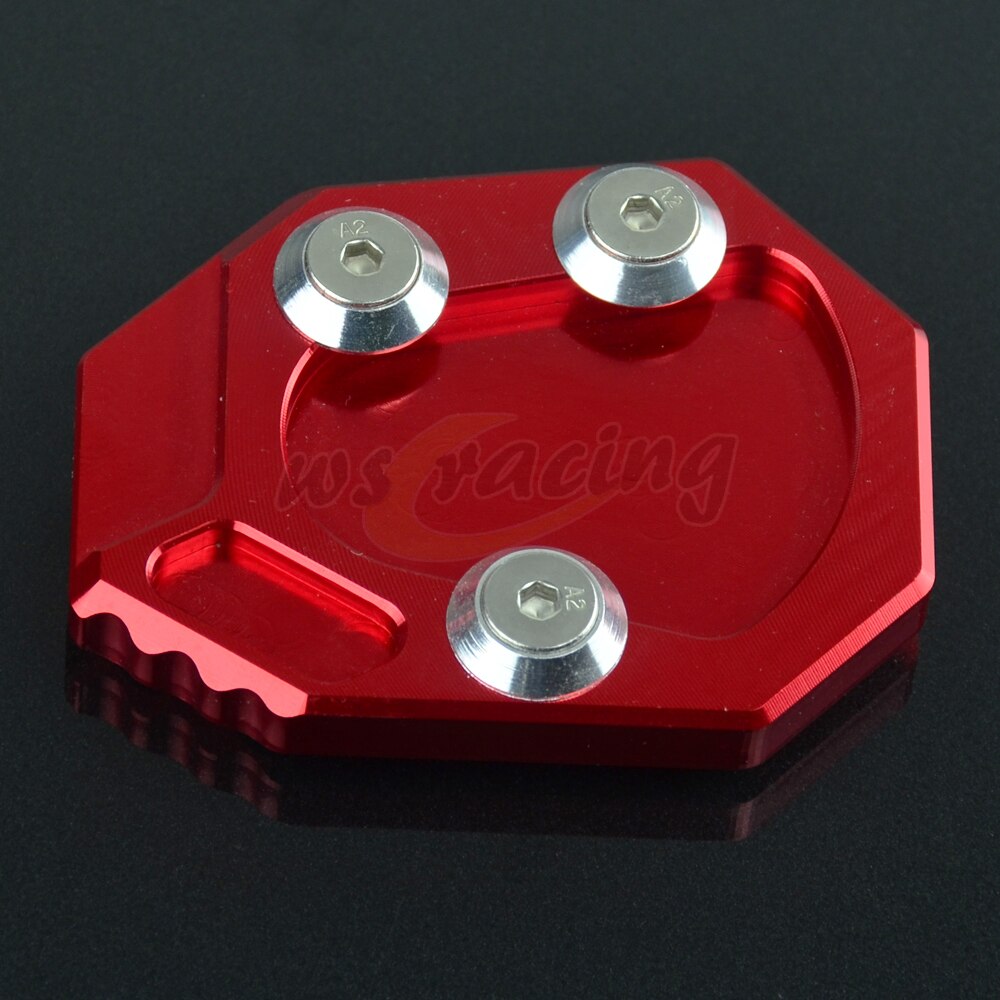 Motorcycle Kickstand Foot Side Stand Extension Pad Support Plate For YAMAHA YZF R1 YZF1000 09-14: red