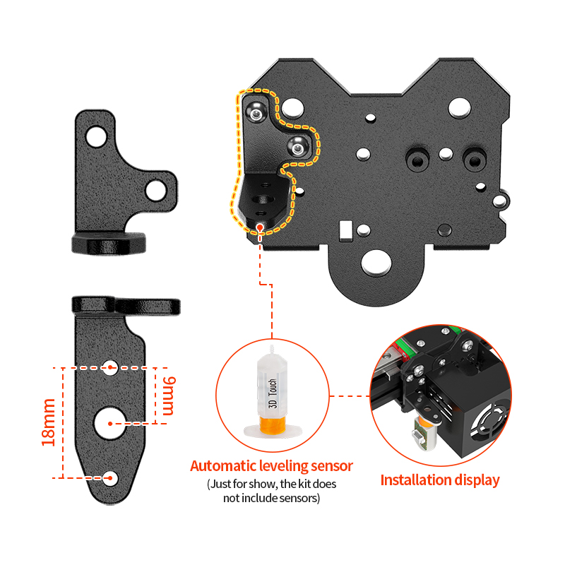 3d Printer Onderdelen X As Mk8/Mk10 Lineaire Rails Extruder Direct Drive Ender3 Upgrade Kit Backplane Beugel Voor Ender 3/Cr10