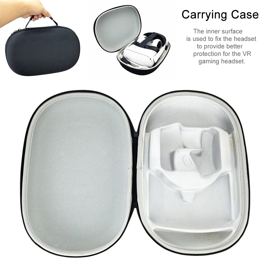 Aufbewahrungstasche, kratzfest, ersatz-vr-headset-zubehör, leichte tragetasche aus oxford-gewebe für oculus quest 2