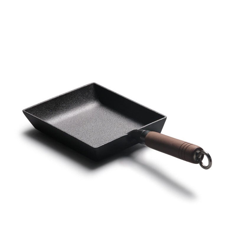 Tlife tyknet japansk omelettpanne / eggpanne ikke-pinne rektangel mini stekepanne tamagoyaki støpejernspanne kjøkken kokekar