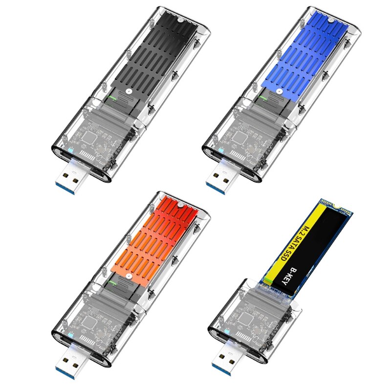 M2 Ssd Case M.2 Naar Usb 3.0 Gen 1 5Gbps Harde Schijf Behuizing Sata Pcie Ssd Adapter