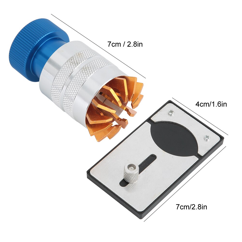 Caja de reloj de Metal, abridor de bisel, herramienta removedora, máquina de pegamento, piezas de vidrio, herramientas de reparación de reloj de repuesto para relojeros