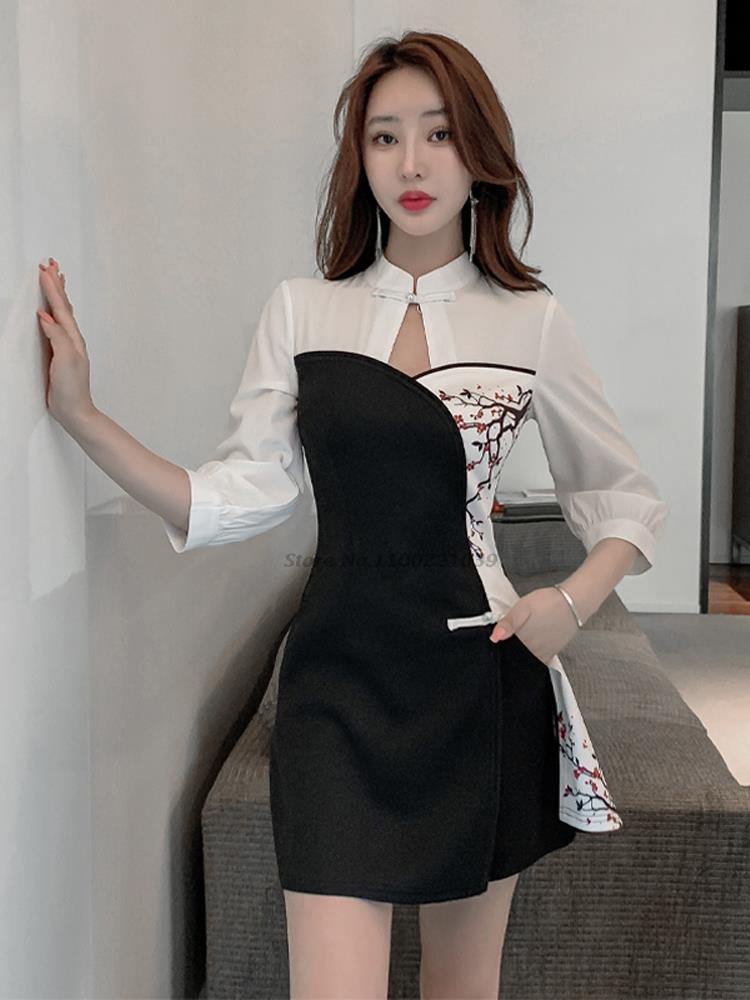 Robe chinoise en dentelle pour femmes, qipao, qipao, tenue de soirée orientale élégante, nouveauté, 2022: S