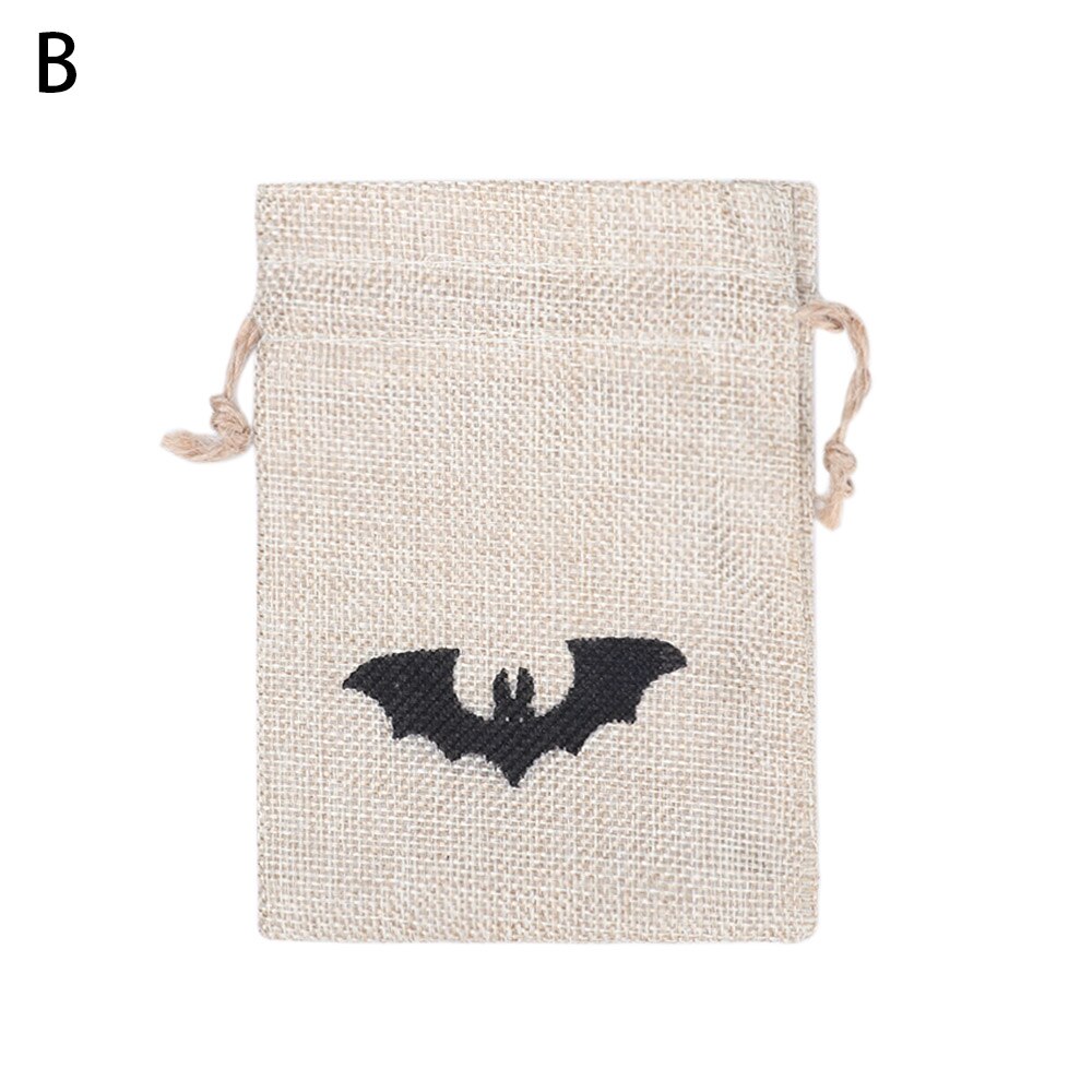 1pc- pakning snøre taske festival forsyninger halloween juletasker container slik lomme opbevaring snøre pose: B