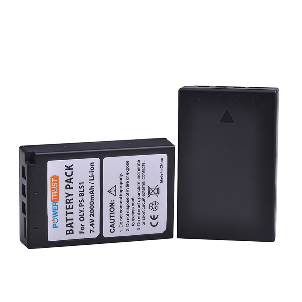 BLS-1 PS-BLS1 Battery and Charger for Olympus E-420, E-450, E-600, E-620, Pen E-P1, E-P2, E-P3, E-PL1, E-PL3 Digital SLR Cameras: 2Battery