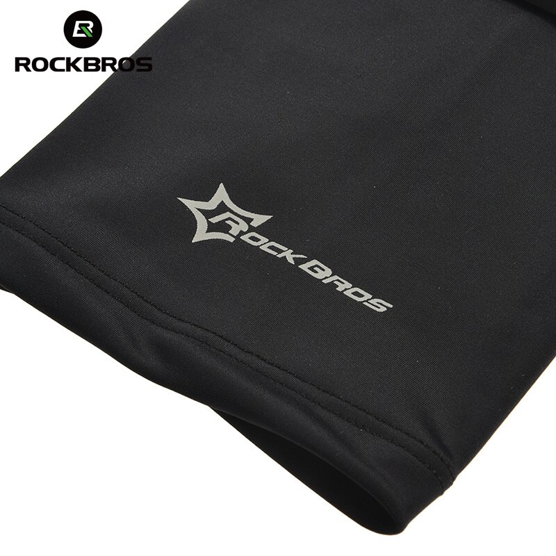 Chauffe-jambes RockBros Polaire – Vélo Fitness – Noir – Protection UV Et Antidérapant