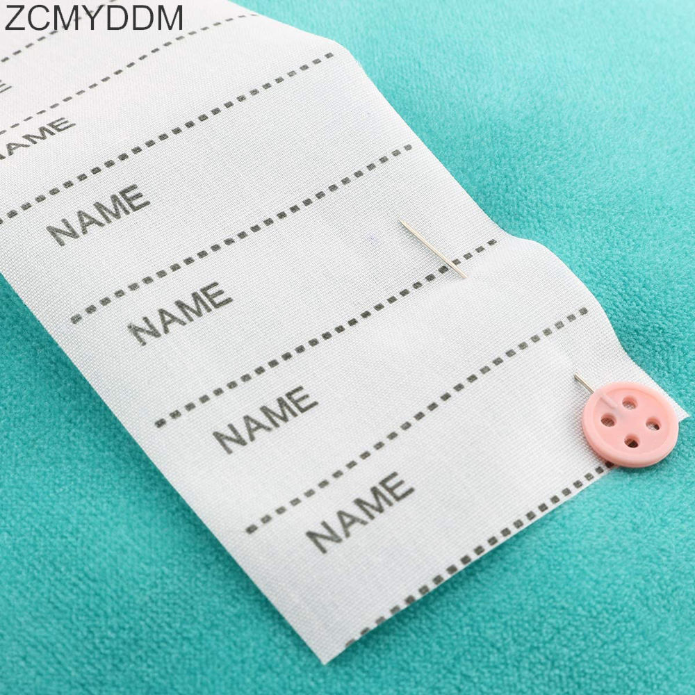 ZCMYDDM 200PCS Iron on Name Labels Garment Fabric with Marker pen for Clothes Labels DIY Sewing Accessories