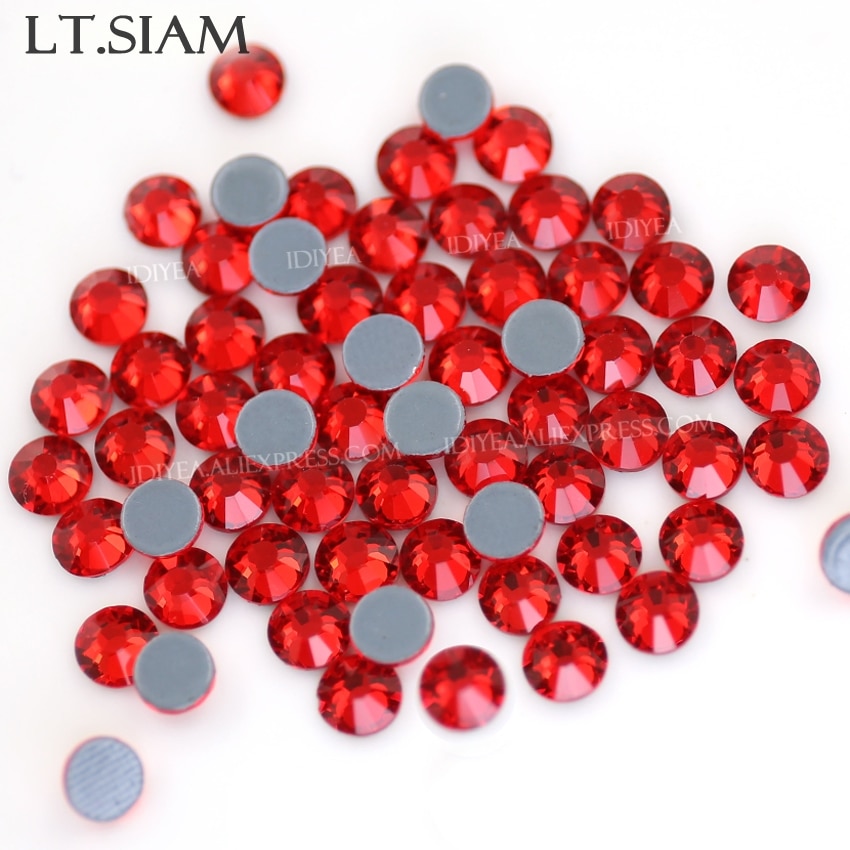 Lt. Siam strass hotfix kristallen platte achterkant fix steentjes glitters glas stenen voor DIY bruiloft doek jurken accessoires