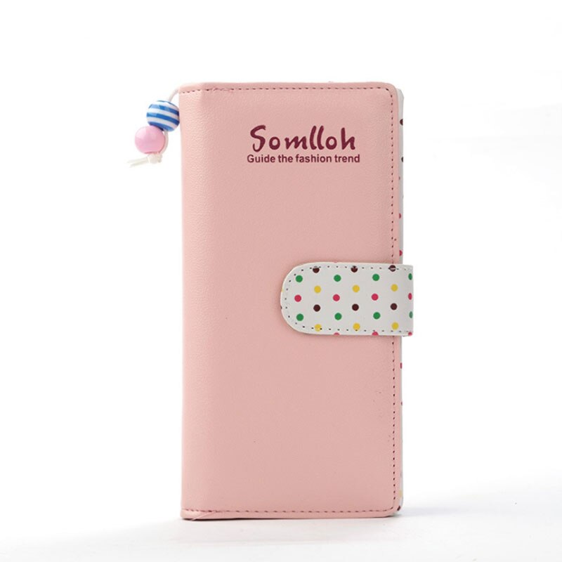 Uhhbccr dames portemonnee portemonnee lange leren bovenkant kaarthouder klassieke dames portemonnee rits merk portemonnee voor vrouwen: Roze