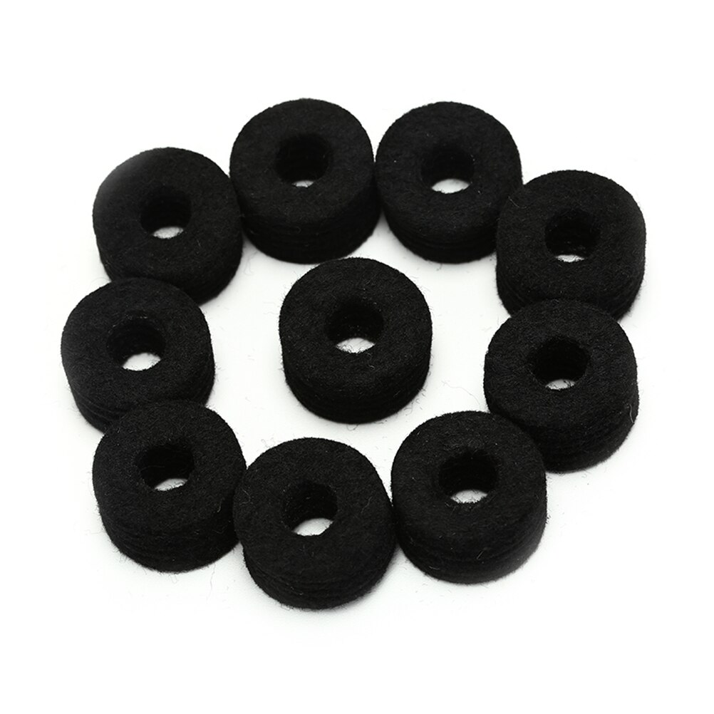 10 PCS Drum Kit Cymbal Felt Pads Percussion Accessories Kit Pad Protection Effect for Drum Slices Felt