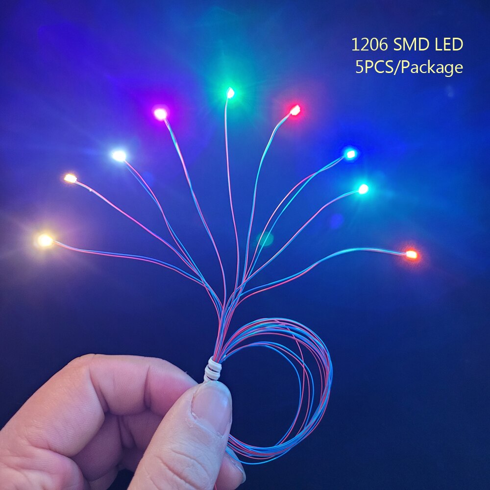 verdrahtet LED Smd 1206 3v LED Lampe Modelle Zug Vor-gelötet Mikro Litz für Zug Eisenbahn Landscapehobby Modell Bausatz Eisenbahn Beleuchtung