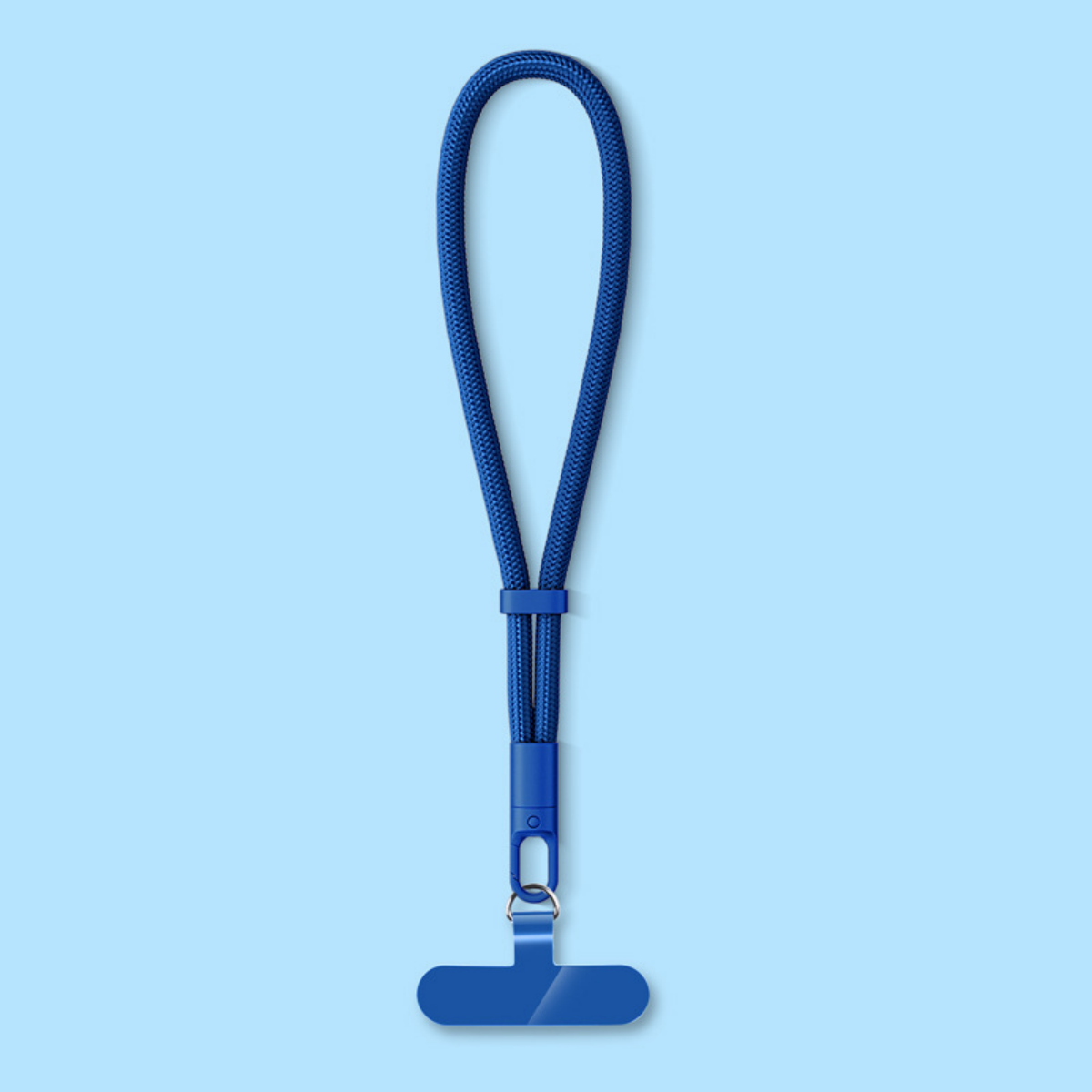 Universal Adjustable Mobile Phone Lanyard Short Wrist Strap with Self-locking Anti Durable Polyester Phone Strap: Blue