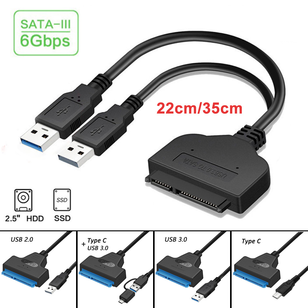 Usb Sata Kabel Sata 3 Naar Usb 3.0 Adapter Computer Connectoren Adapter Ondersteuning 2.5 Inch Ssd Hdd Harde Schijf 22 Pin Sata Iii Kabel