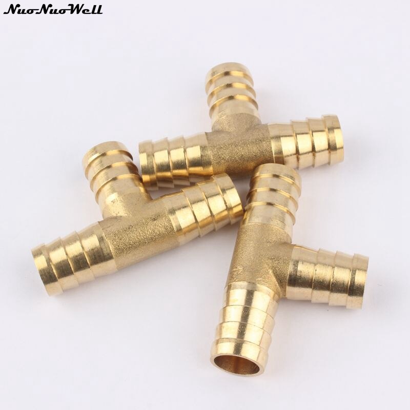 2pcs/Bag 16*16mm T-Junction T Brass Fitting Water Connection Water Pipe Fitting Metal Tee connectors