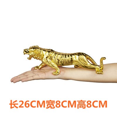 Goud En Zilver Tijger Hars Woondecoratie Woonkamer Decoratie Hoge-end: Gold Tiger 26 CM