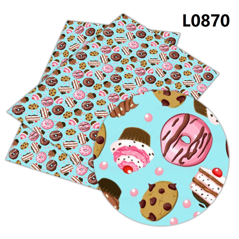 30 cm x 136 cm dessertmønster trykt hårsløyfe i kunstskinn gjør-det-selv dekorasjonshåndverk  l081 l082 l086 l087 l099 l100: L0870