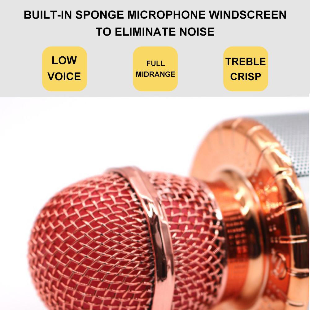 WS 858L Karaoke Bluetooth Mikrofon Unterstützung Aufnahme Lied Tragbare kabellos Mic 3 Farben Für Smartphone für IPad PC