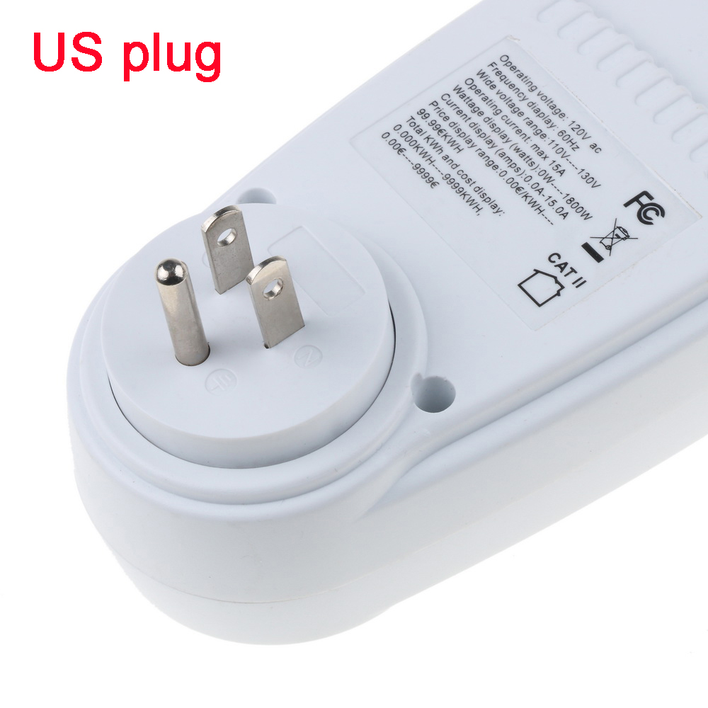 Wattmètre de puissance numérique, prise ue, analyseur de tension, calculatrice, moniteur d&#39;énergie, prise de mesure: US plug