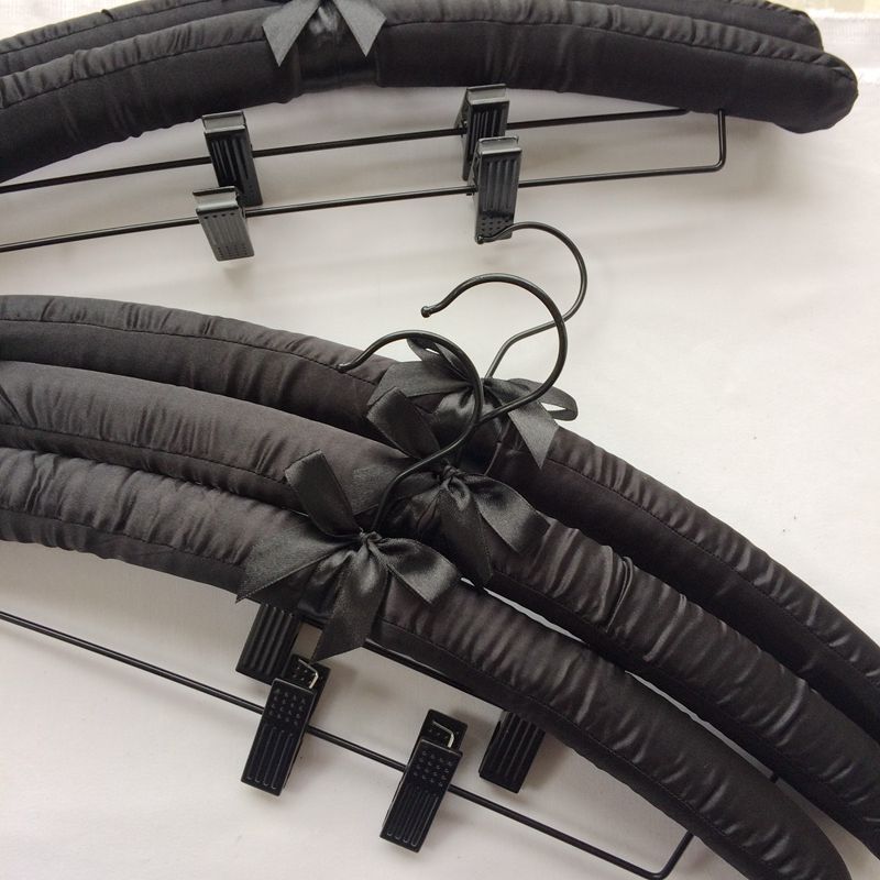 Hangers Met Clips Kleding Padded Hangers Voor Mannen Foam Hanger Non Slip Satin Canvas Covers Voor Volwassenen Bruiloft Bruidsmeisje Blazers