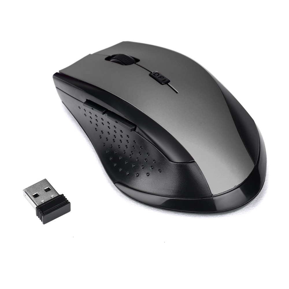 Wireless Mouse Matte Gray 2.4GHz 6D USB Wireless Optical Gaming Mouse 2000 DPI Mouse For Laptop Desktop PC Wireless Mouse Mice