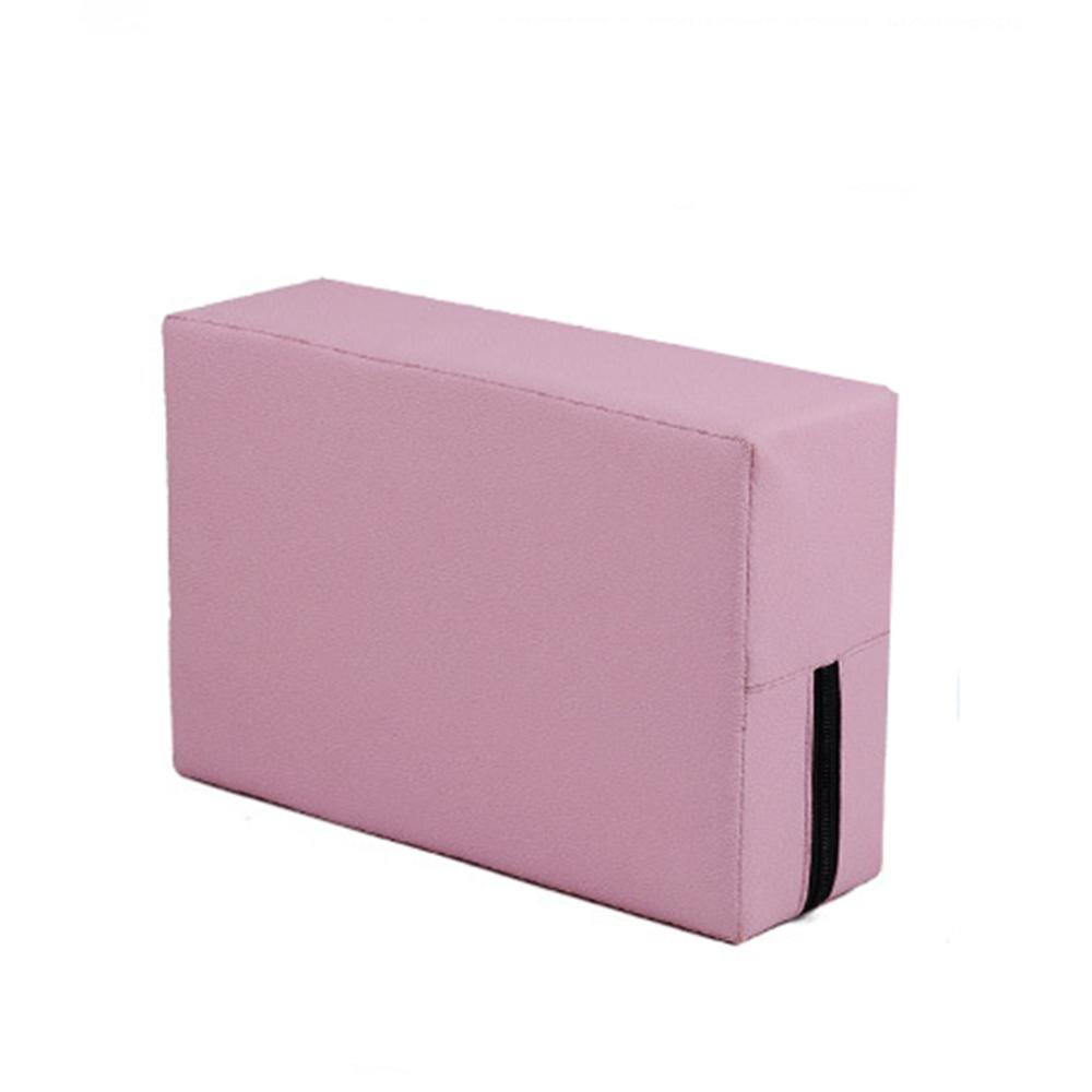 2 Pcs Yoga Block PE Leather Pilates Brick 30x20x10cm for Dacne Gymnastics Leg Press Exercise Gym Training Fitness Equipment: Light pink