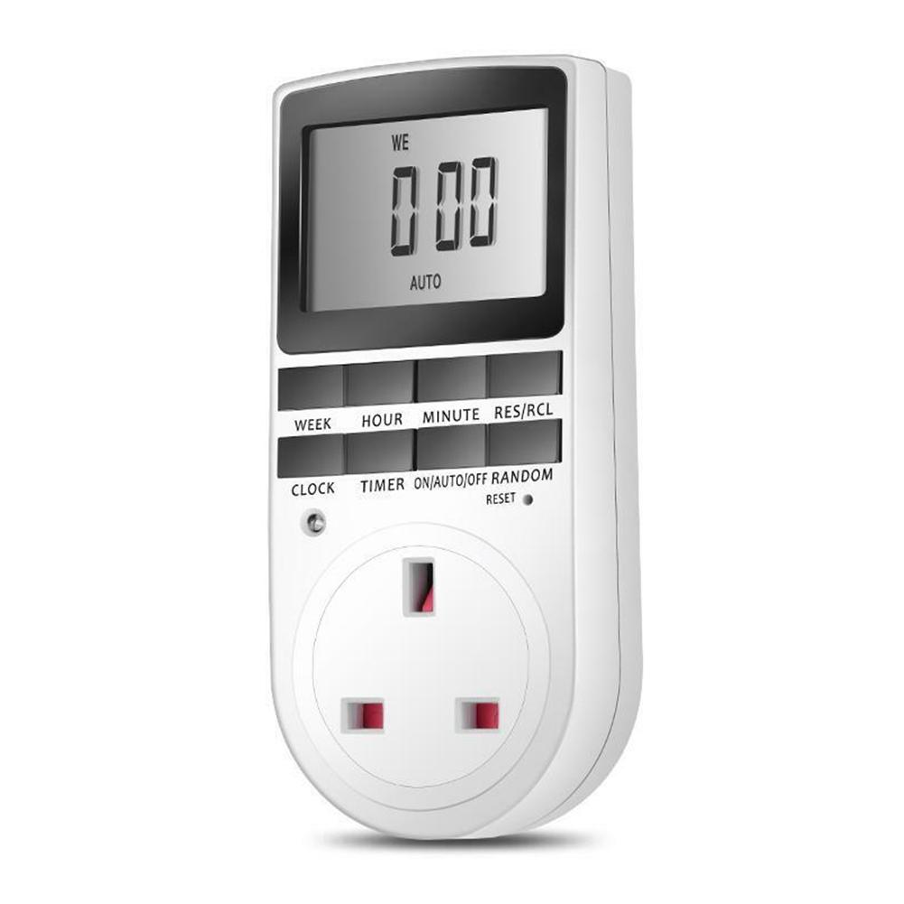 Timer Outlet 7Day Programmable US/EU/UK Plug-in Digital Socket Switch LCD Light Timer Digital Timer Electric Timer